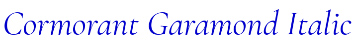 Cormorant Garamond Italic الخط